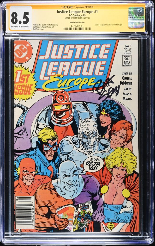 CGC Book of the Day: Justice League Europe #1 Signed by Bart Sears