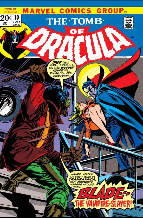 Bronze Age Key: Tomb of Dracula #10 Introduces Blade the Vampire Slayer